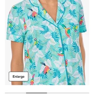 Notch Collar Boxer Shorts Pajama Set